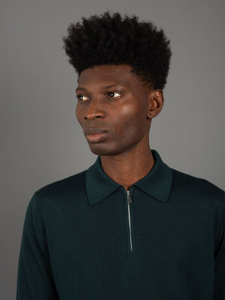 Maglia Polo Seta - Verde Bosco