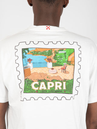 T-Shirt Postcard Capri - Bianco