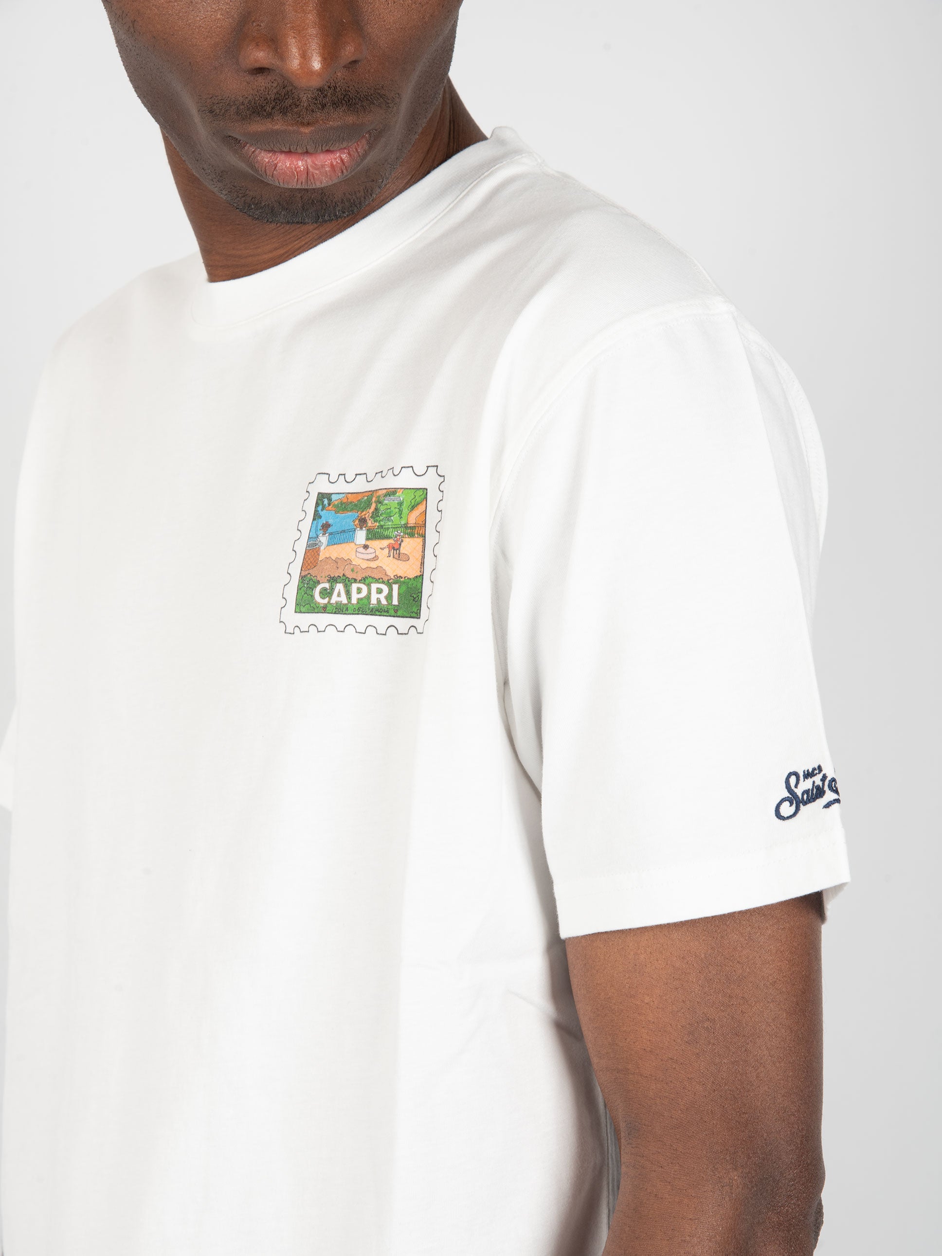 T-Shirt Postcard Capri - Bianco
