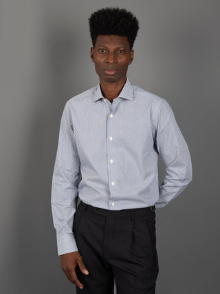 Camicia Millerighe - Bianco/Blu