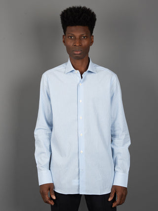 Camicia Millerighe - Bianco/Celeste