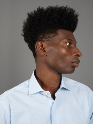 Camicia Millerighe - Bianco/Celeste