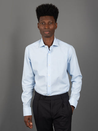 Camicia Millerighe - Bianco/Celeste