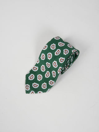 Cravatta Seta Paisley - Verde