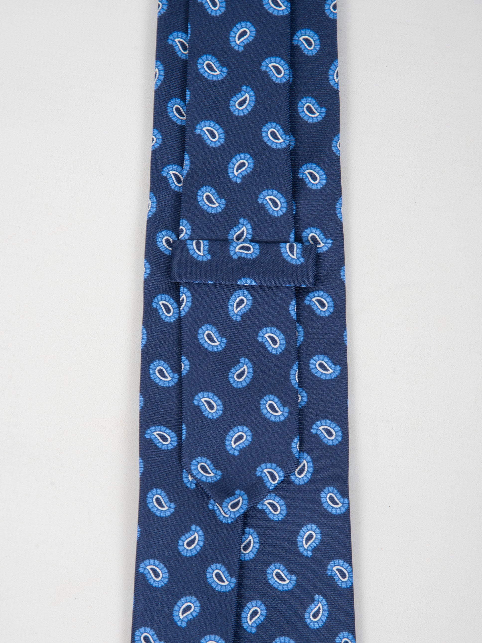 Cravatta Seta Paisley  - Azzurro