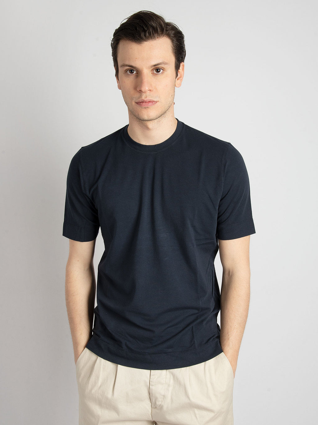 T-shirt Cotone e Modal - Blu Notte