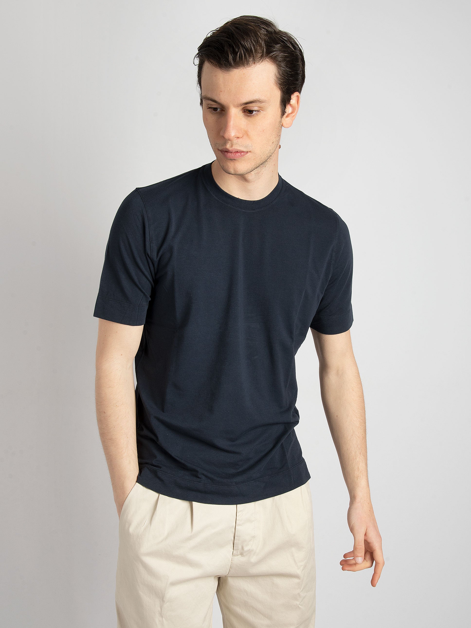 T-shirt Cotone e Modal - Blu Notte