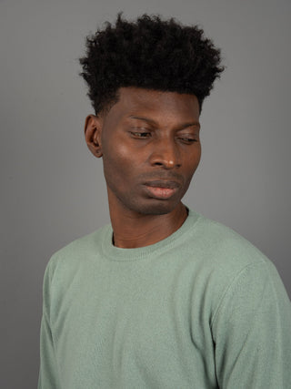 Maglia Lana Cardata - Verde Salvia