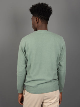 Maglia Lana Cardata - Verde Salvia