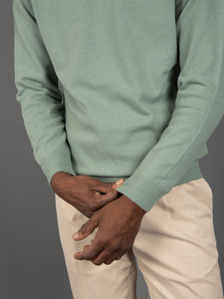 Maglia Lana Cardata - Verde Salvia