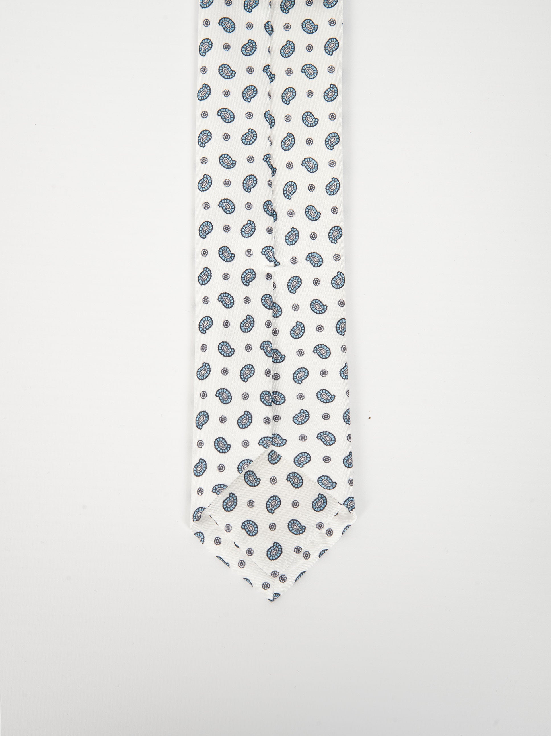 Cravatta Seta Paisley - Bianco