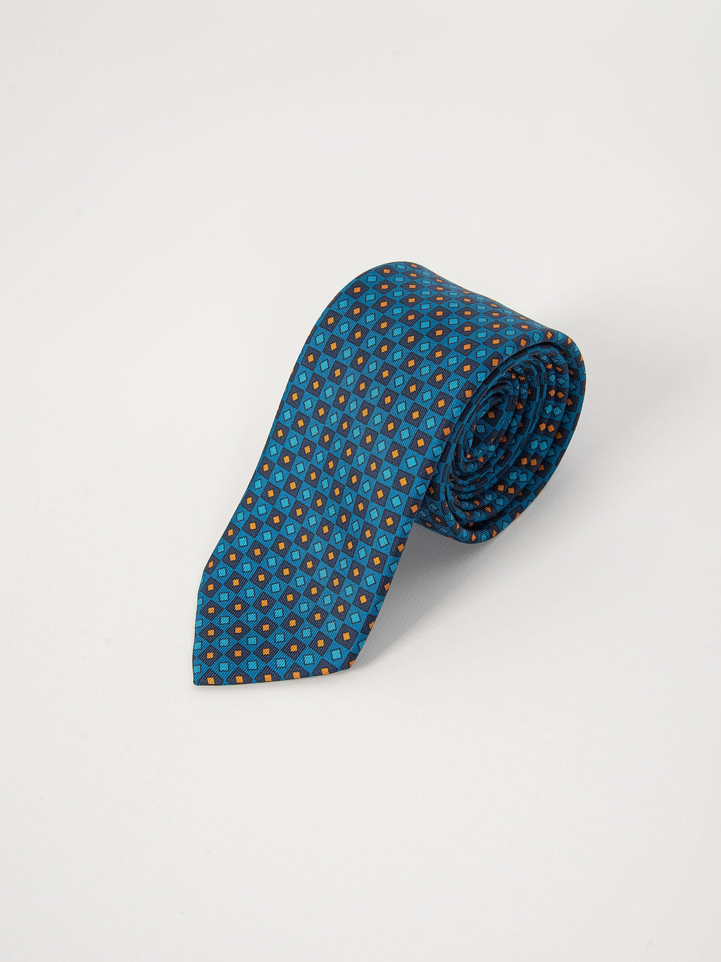 Cravatta Seta Diamantino - Azzurro