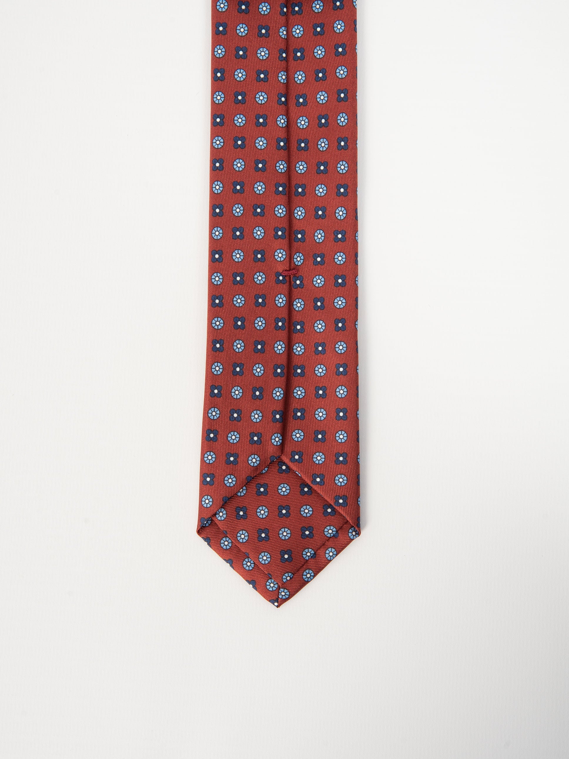 Cravatta Seta Fiorellini - Rosso