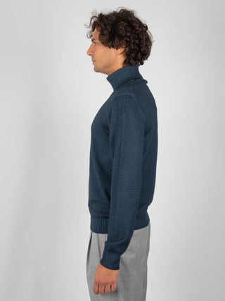 Maglia Collo Alto - Blu