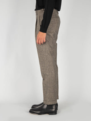 Pantalone Retro Spinato - Tortora