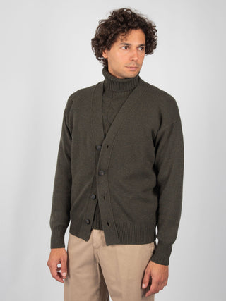 Maglia Cardigan - Verde Militare