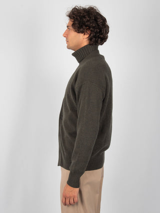 Maglia Cardigan - Verde Militare