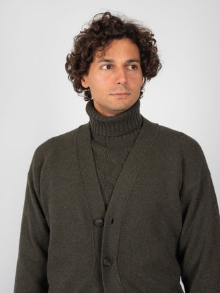 Maglia Cardigan - Verde Militare