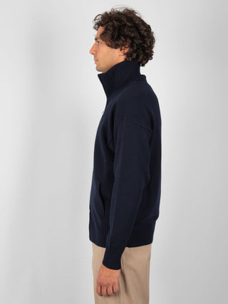 Maglia Full Zip - Blu Notte