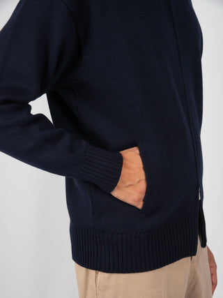 Maglia Full Zip - Blu Notte