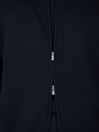 Maglia Full Zip - Blu Notte