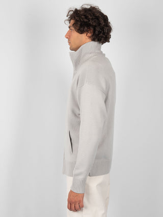 Maglia Full Zip - Perla