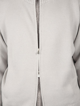 Maglia Full Zip - Perla