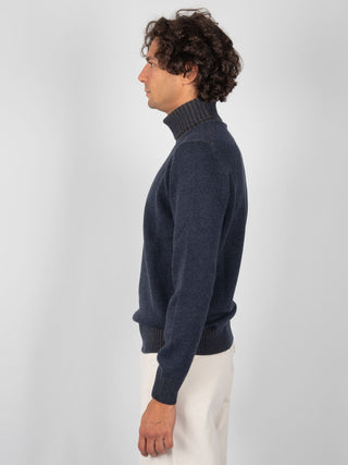 Maglia Collo Alto - Blu