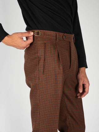 Pantalone Retro Pied de Poule - Ruggine