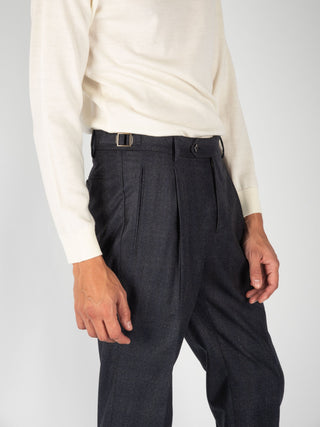 Pantalone Retro Principe di Galles - Navy