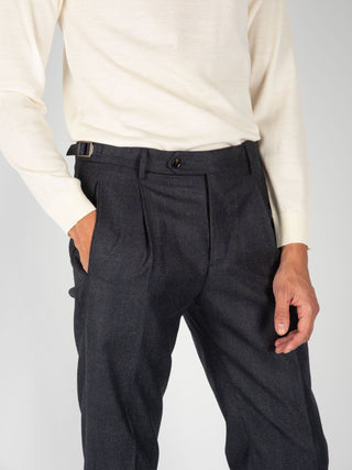 Pantalone Retro Principe di Galles - Navy