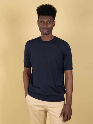 Maglia in Seta - Blu Notte
