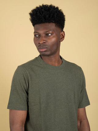 T-Shirt in Piquet - Verde Militare