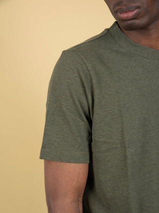T-Shirt in Piquet - Verde Militare