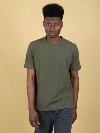 T-Shirt in Piquet - Verde Militare
