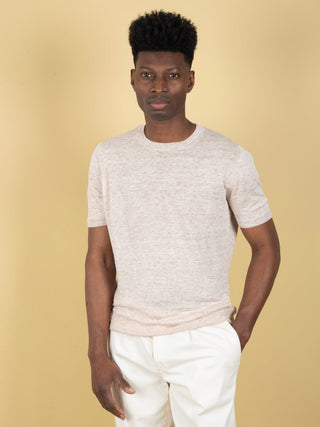 Maglia in Lino Mélange - Ecru