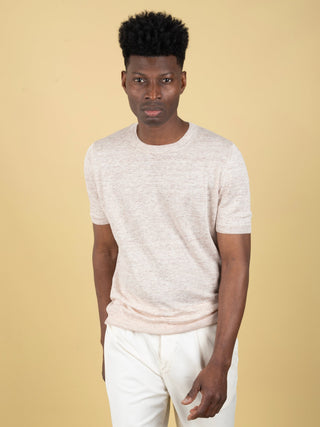 Maglia in Lino Mélange - Ecru