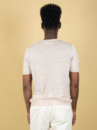 Maglia in Lino Mélange - Ecru