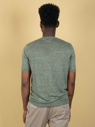 Maglia in Lino Mélange - Verde