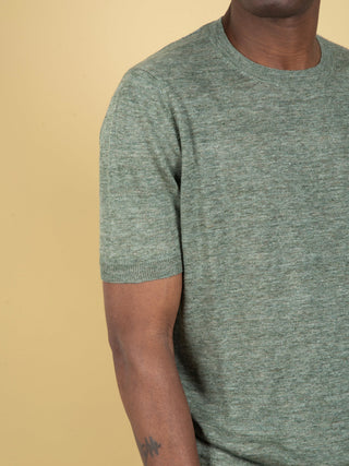 Maglia in Lino Mélange - Verde