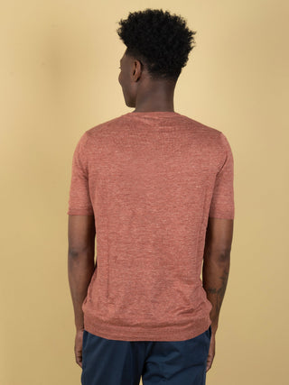 Maglia in Lino Mélange - Mattone