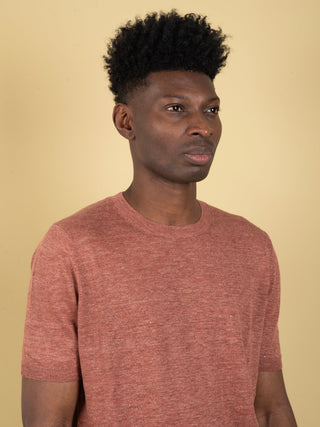 Maglia in Lino Mélange - Mattone