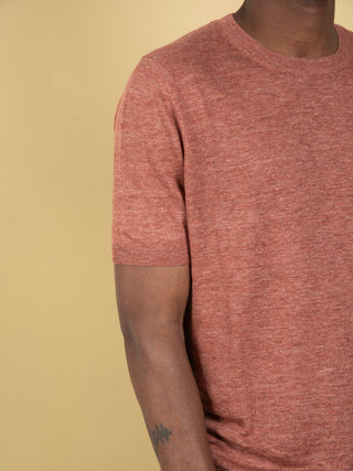 Maglia in Lino Mélange - Mattone
