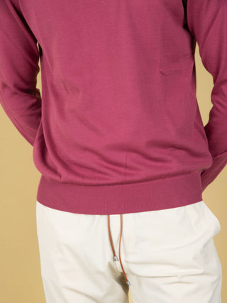 Maglia in Filo di Cotone - Lampone