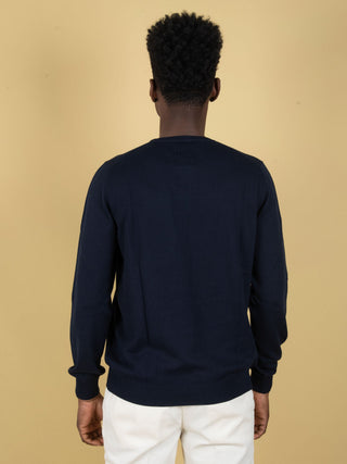 Maglia in Filo di Cotone - Blu Notte