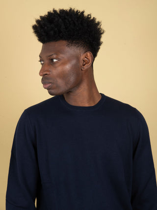 Maglia in Filo di Cotone - Blu Notte