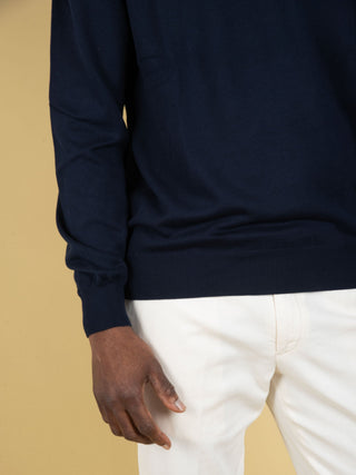 Maglia in Filo di Cotone - Blu Notte