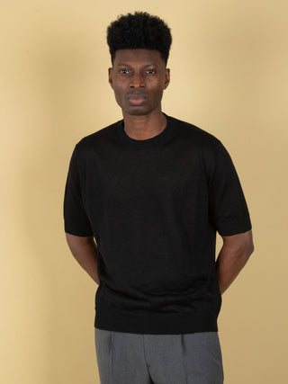 Maglia in Lino - Nero