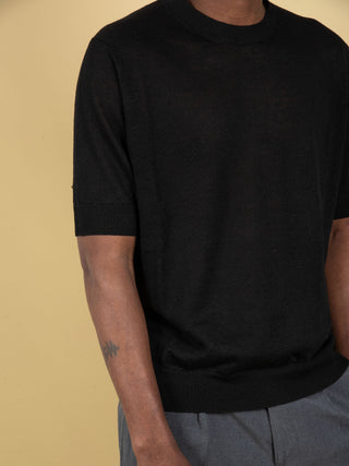Maglia in Lino - Nero