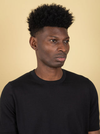 Maglia in Cotone Suvin - Nero